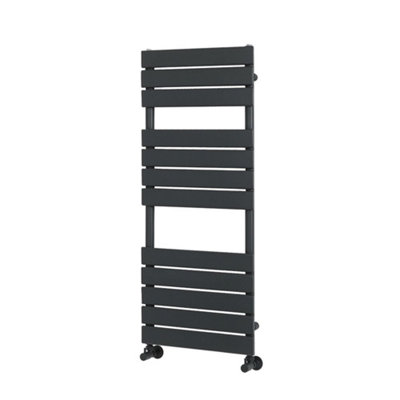 Homestylestore Anthracite Flat Panel Heated Towel Rail Radiator 1200mm X 450mm from B&Q