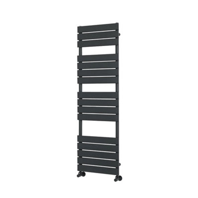 Homestylestore Anthracite Flat Panel Heated Towel Rail Radiator 1500mm X 450mm from B&Q
