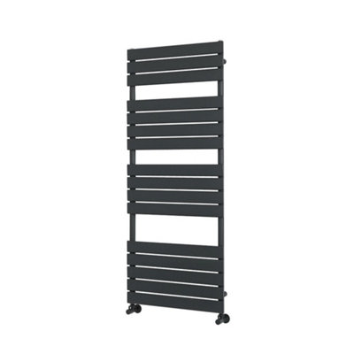 Homestylestore Anthracite Flat Panel Heated Towel Rail Radiator 1500mm X 600mm from B&Q