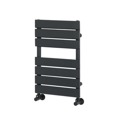 Homestylestore Anthracite Flat Panel Heated Towel Rail Radiator 600mm X 400mm from B&Q