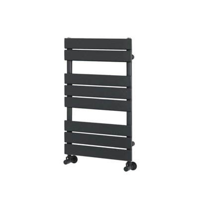 Homestylestore Anthracite Flat Panel Heated Towel Rail Radiator 825mm X 450mm from B&Q