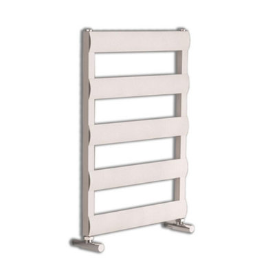 Homestylestore White Ladder Style Aluminium Heated Towel Rail Radiator 790mm X 500mm from B&Q