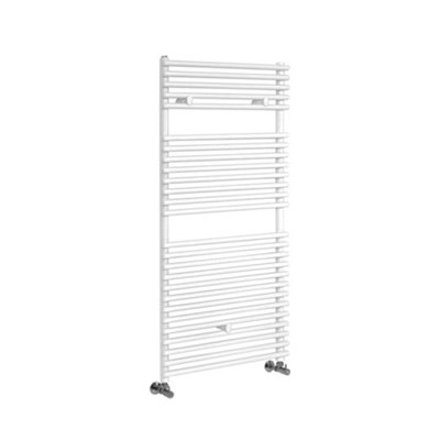Homestylestore White Bar On Bar Heated Towel Rail Radiator 1190mm X 600mm from B&Q