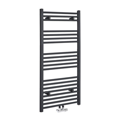 Homestylestore Anthracite Heated Towel Rail Radiator 1188mm X 500mm from B&Q