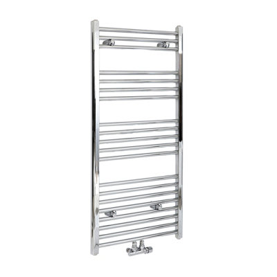 Homestylestore Chrome Heated Towel Rail Radiator 1188mm X 500mm from B&Q