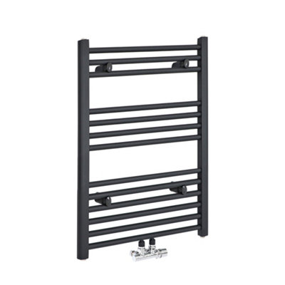 Homestylestore Anthracite Heated Towel Rail Radiator 803mm X 500mm from B&Q