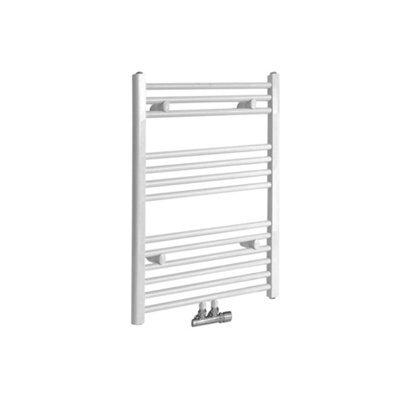 Homestylestore White Heated Towel Rail Radiator 803mm X 500mm from B&Q