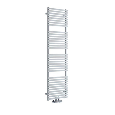 Homestylestore White Bar On Bar Heated Towel Rail Radiator 1520mm X 400mm from B&Q