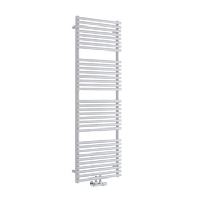 Homestylestore White Bar On Bar Heated Towel Rail Radiator 1520mm X 500mm from B&Q
