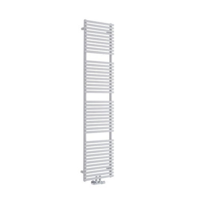 Homestylestore White Bar On Bar Heated Towel Rail Radiator 1823mm X 400mm from B&Q