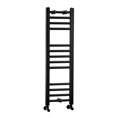 Homestylestore Black Straight Bar Heated Towel Rail Radiator 1000mm X 300mm from B&Q