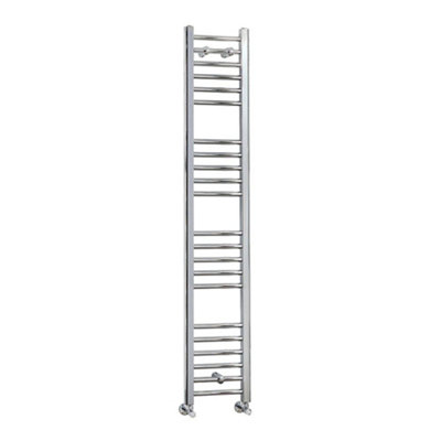 Homestylestore Chrome Straight Bar Heated Towel Rail Radiator 1600mm X 300mm from B&Q