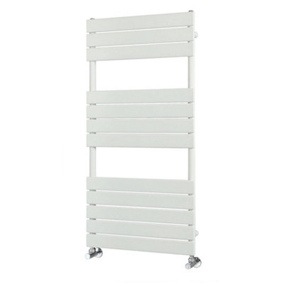 Homestylestore White Flat Panel Heated Towel Rail Radiator 1200mm X 600mm from B&Q