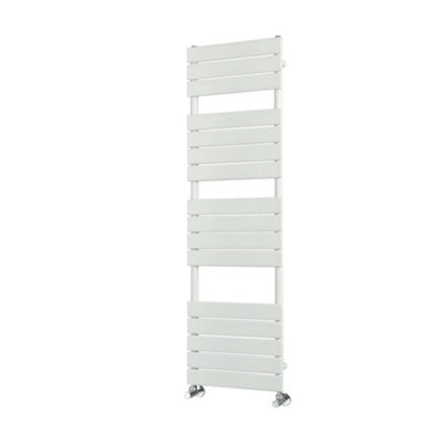 Homestylestore White Flat Panel Heated Towel Rail Radiator 1500mm X 450mm from B&Q