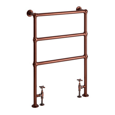 Homestylestore Brushed Copper Heated Towel Rail Radiator 966mm X 673mm from B&Q