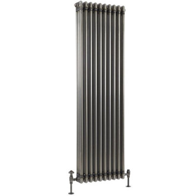 Homestylestore Raw Metal Cast Iron Style Triple Column Vertical Radiator 1800mm X 470mm from B&Q