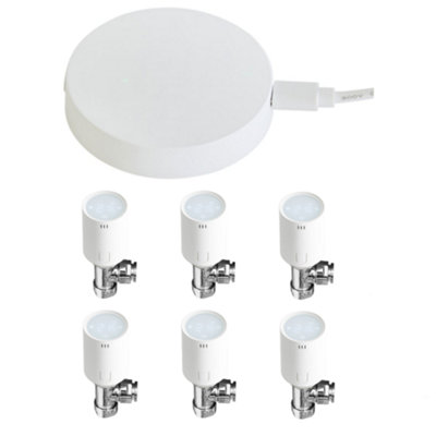 Homestylestore Smart Heating Wifi Gateway Hub And 6 Thermostatic Radiator Valves from B&Q