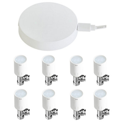 Homestylestore Smart Heating Wifi Gateway Hub And 8 Thermostatic Radiator Valves from B&Q