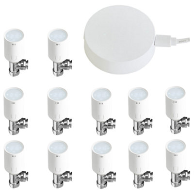 Homestylestore Smart Heating Wifi Gateway Hub And 12 Thermostatic Radiator Valves from B&Q