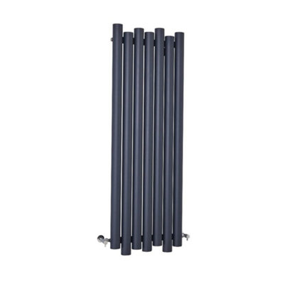 Homestylestore Anthracite Vertical Column Aluminium Designer Radiator 1600mm X 550mm from B&Q