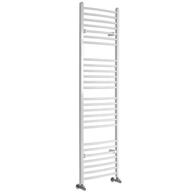 Homestylestore White Curved Bar Heated Towel Rail 1800mm X 500mm from B&Q