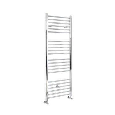 Homestylestore Chrome Straight Bar Heated Towel Rail Radiator 1600mm X 400mm from B&Q