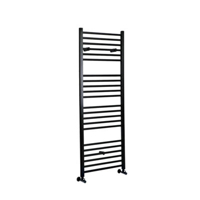 Homestylestore Black Straight Bar Heated Towel Rail 1600mm X 400mm from B&Q