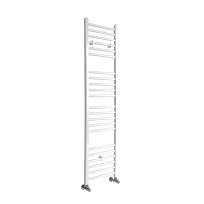 Homestylestore White Straight Bar Heated Towel Rail Radiator 1600mm X 400mm from B&Q