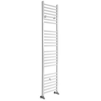 Homestylestore White Straight Bar Heated Towel Rail Radiator 1800mm X 400mm from B&Q