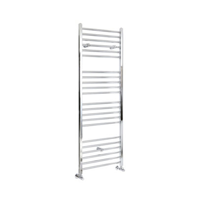 Homestylestore Chrome Straight Bar Heated Towel Rail Radiator 1600mm X 500mm from B&Q