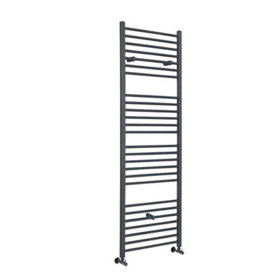Homestylestore Anthracite Straight Bar Heated Towel Rail 1800mm X 500mm from B&Q