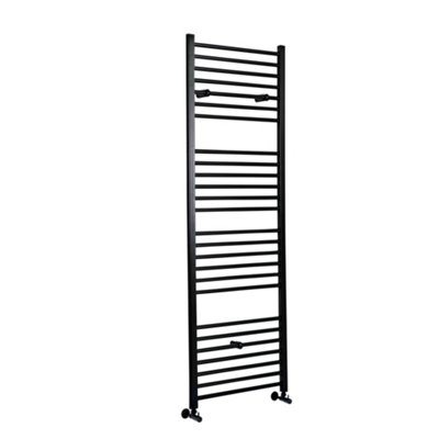 Homestylestore Black Straight Bar Heated Towel Rail 1800mm X 500mm from B&Q