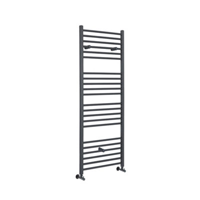 Homestylestore Anthracite Straight Bar Heated Towel Rail 1600mm X 600mm from B&Q