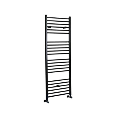 Homestylestore Black Straight Bar Heated Towel Rail 1600mm X 600mm from B&Q