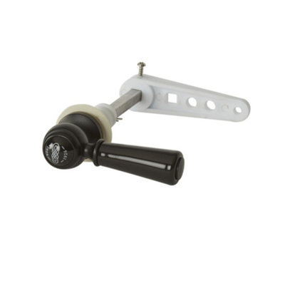 Homestylestore Black Toilet Wc Flush Lever With Ceramic Handle from B&Q