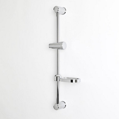 Homestylestore Chrome Riser Rail Kit With Hand Shower Holder And Soap Dish from B&Q