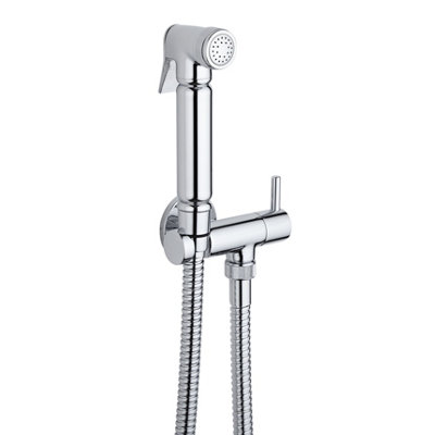 Homestylestore Chrome Manual Wall Hung Douche Shower Toilet Kit With Wall Bracket from B&Q
