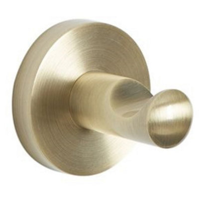 Homestylestore Antique Brass Bathroom Single Wall Mounted Bath Robe Or Towel Hook Holder from B&Q