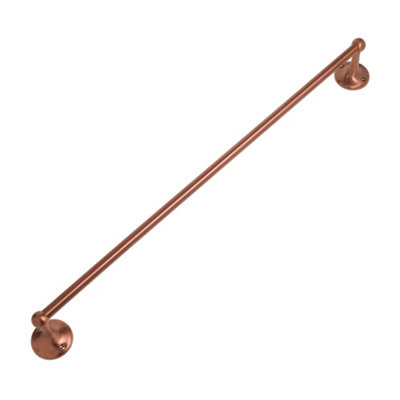 Homestylestore Brushed Copper Wall Mounted Single Towel Rail Holder from B&Q