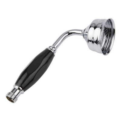 Homestylestore Chrome And Black Telephone Style Hand Shower