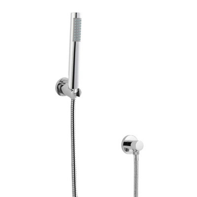 Homestylestore Chrome Pencil Hand Shower With HoseWall Bracket And Outlet Elbow from B&Q