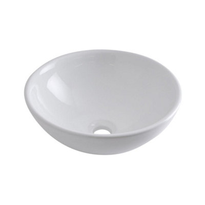Homestylestore Round Countertop Bathroom Basin Sink 400mm from B&Q
