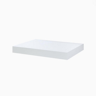Homestylestore 600mm White Wall Mounted Bathroom Floating Shelf from B&Q
