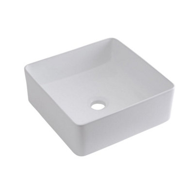 Homestylestore Square Countertop Bathroom Basin Sink 370 X 370mm from B&Q