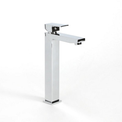 Homestylestore Chrome High Rise Mono Bathroom Basin Mixer Tap from B&Q