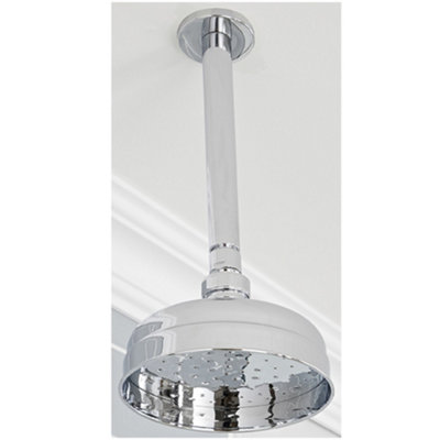Homestylestore Chrome 155mm Round Fixed Shower Head With Ceiling Arm from B&Q