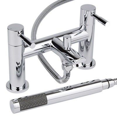 Homestylestore Chrome Bath Shower Mixer Tap With Hand Shower Handset Kit from B&Q