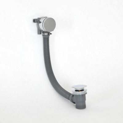 Homestylestore Chrome Overflow Bath Filler Tap With Pop Up Click Clack Waste from B&Q