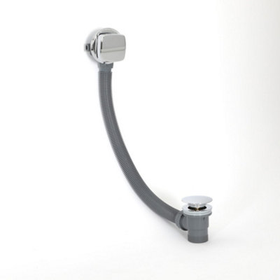 Homestylestore Chrome Overflow Bath Filler Tap And Pop Up Click Clack Waste from B&Q
