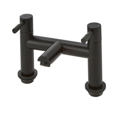 Homestylestore Black Bath Filler Tap With Lever Handles from B&Q